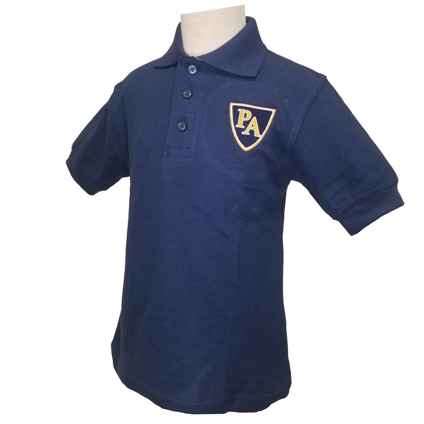 Youth Short Sleeve Pique Polo With Pulaski Academy Logo