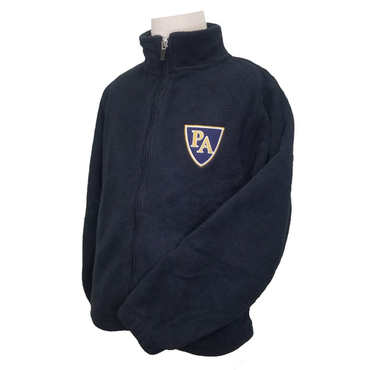 Youth Full Zip Fleece With Pulaski Academy Logo