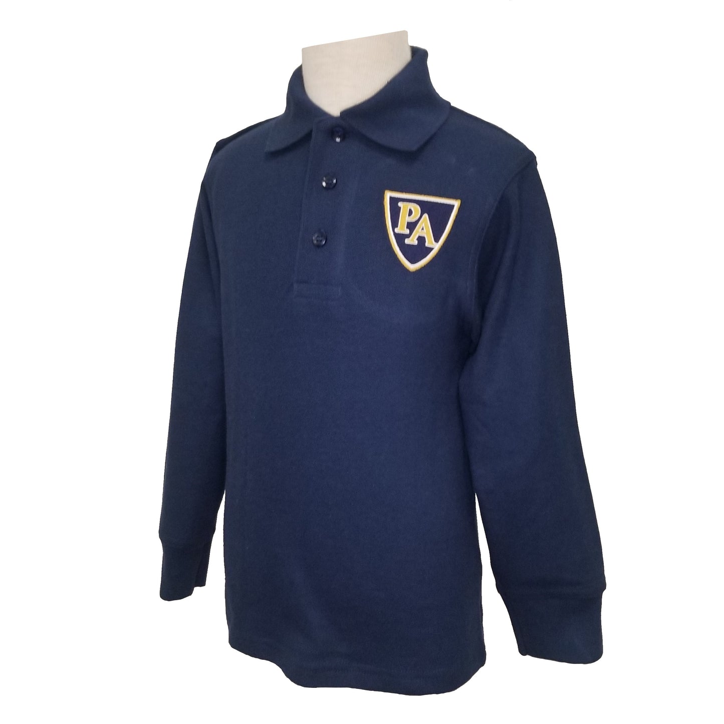 Adult Long Sleeve Pique Polo With Pulaski Academy Logo