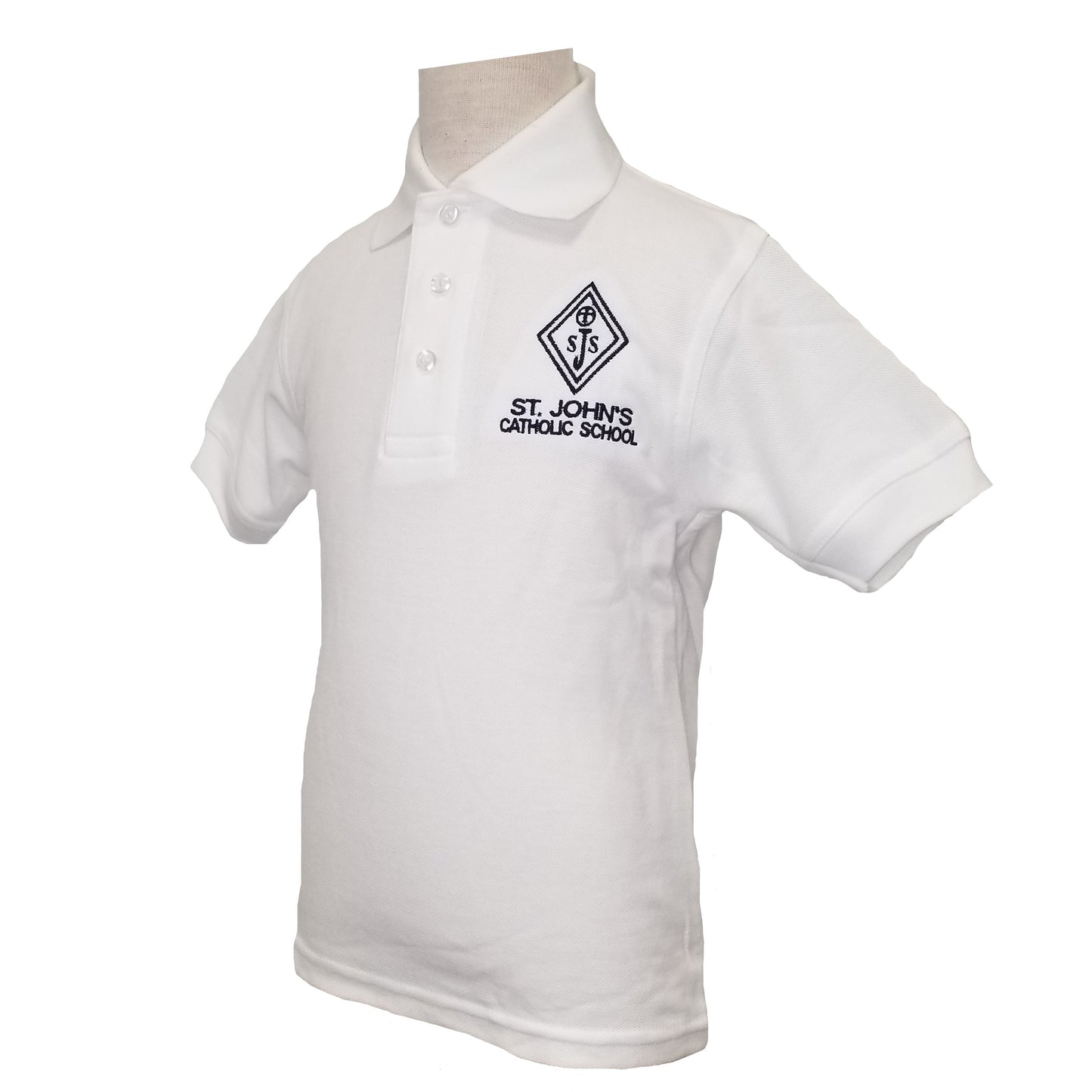 Adult Short Sleeve Pique Polo With St. John Logo