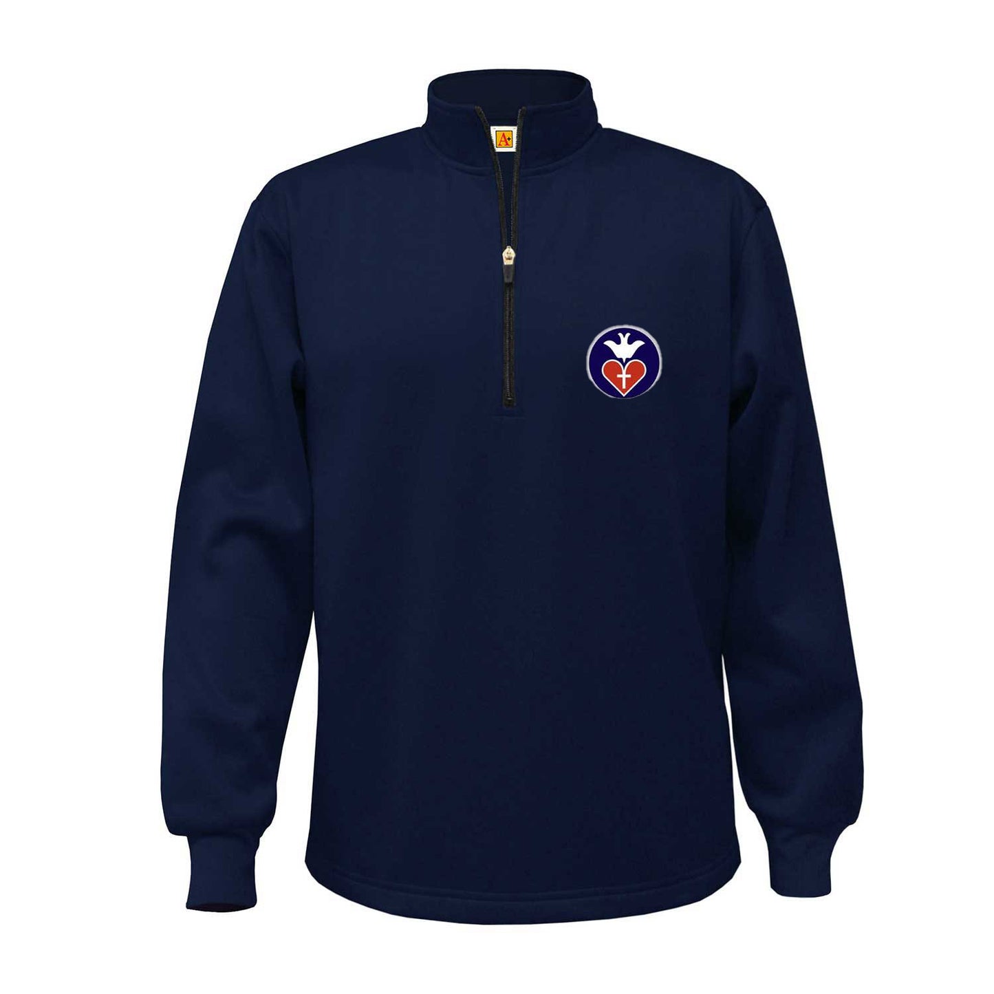 Youth Quarter Zip Performance Pullover With St. Vincent de Paul Logo