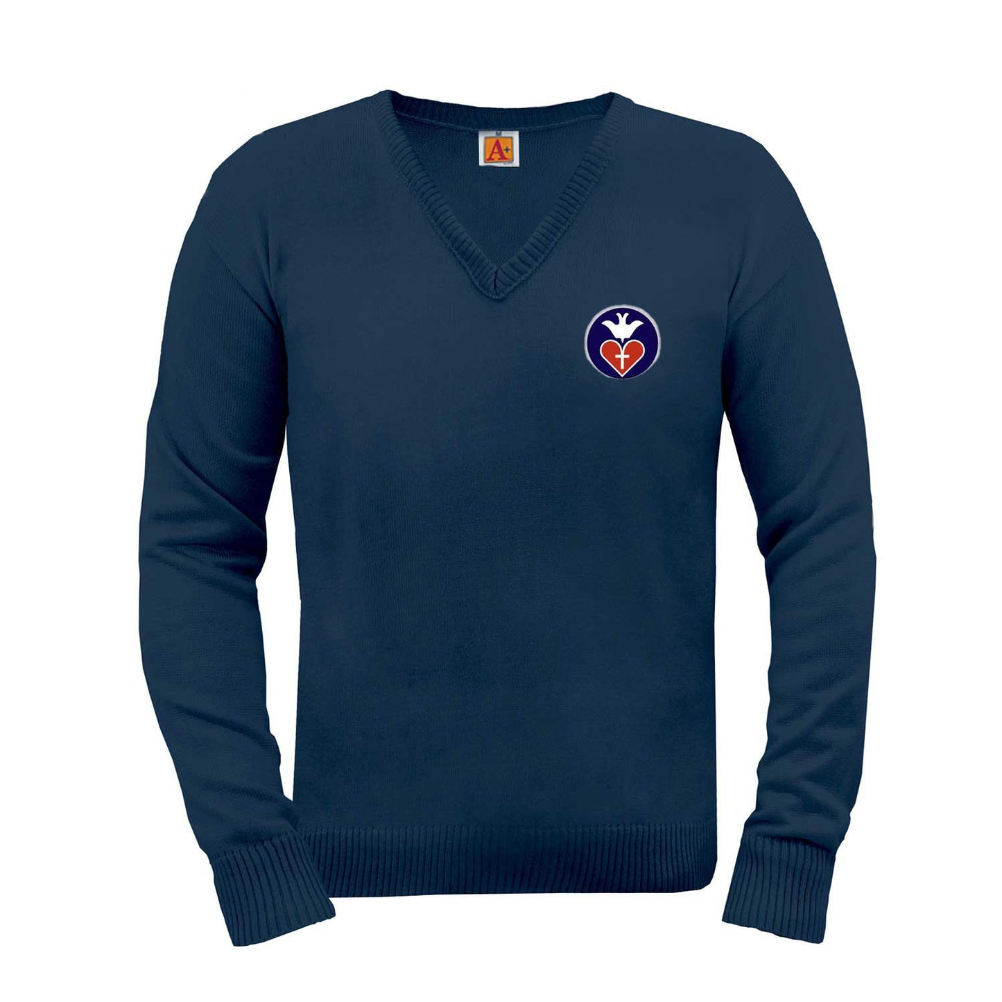 Adult V-Neck Sweater With St. Vincent De Paul Logo
