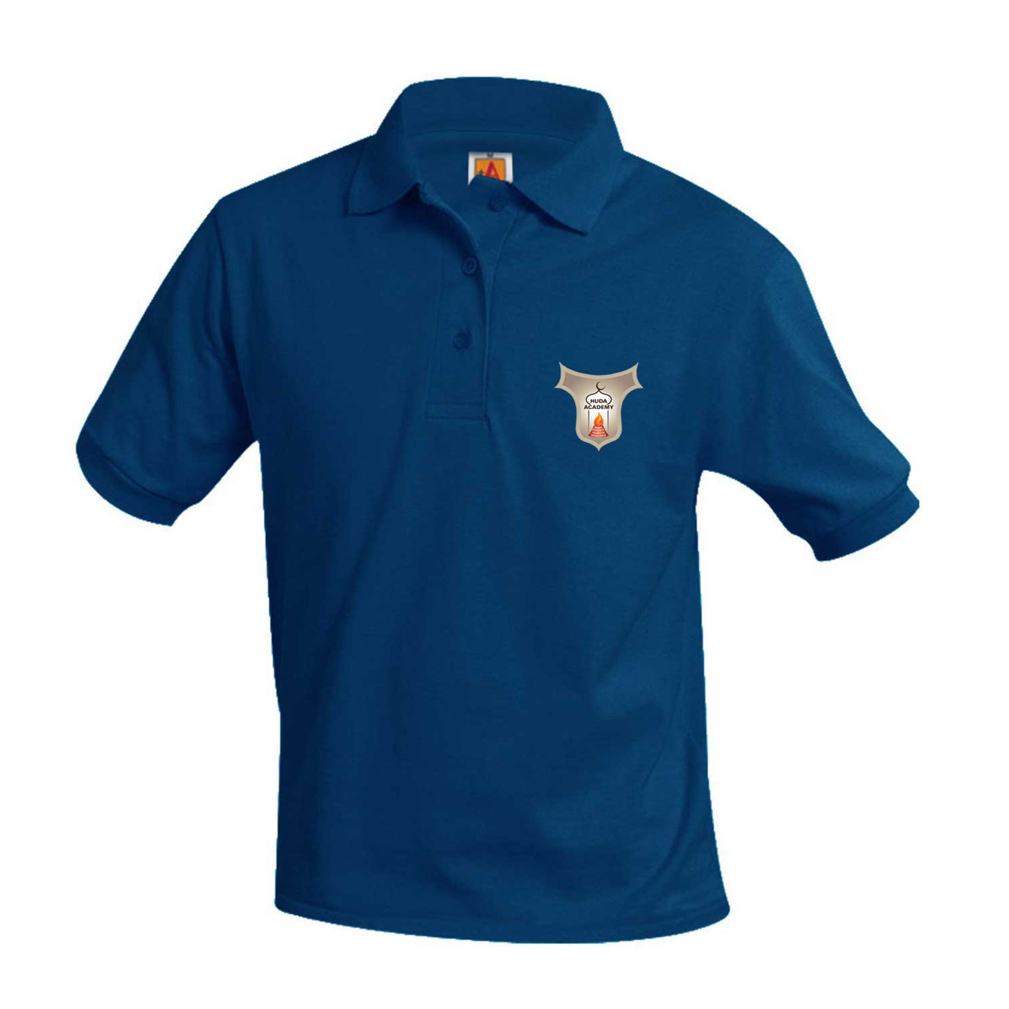 Adult Short Sleeve Smooth Polo with Huda Academy Logo