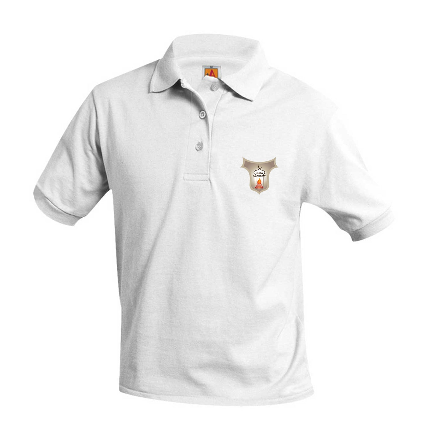 Youth Short Sleeve Smooth Polo with Huda Academy Logo