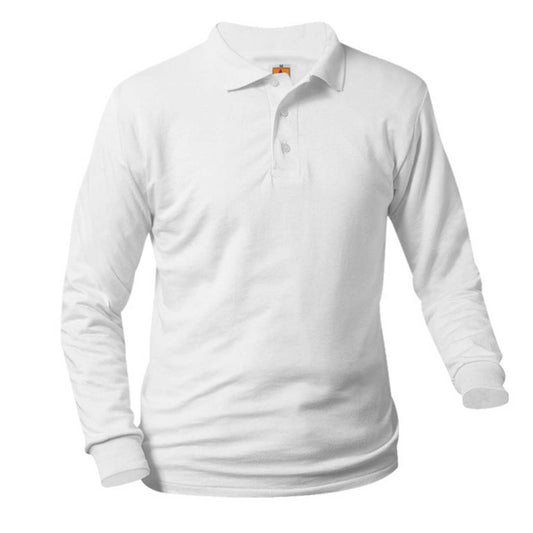 Youth Long Sleeve Smooth Polo With Immaculate Conception School Logo