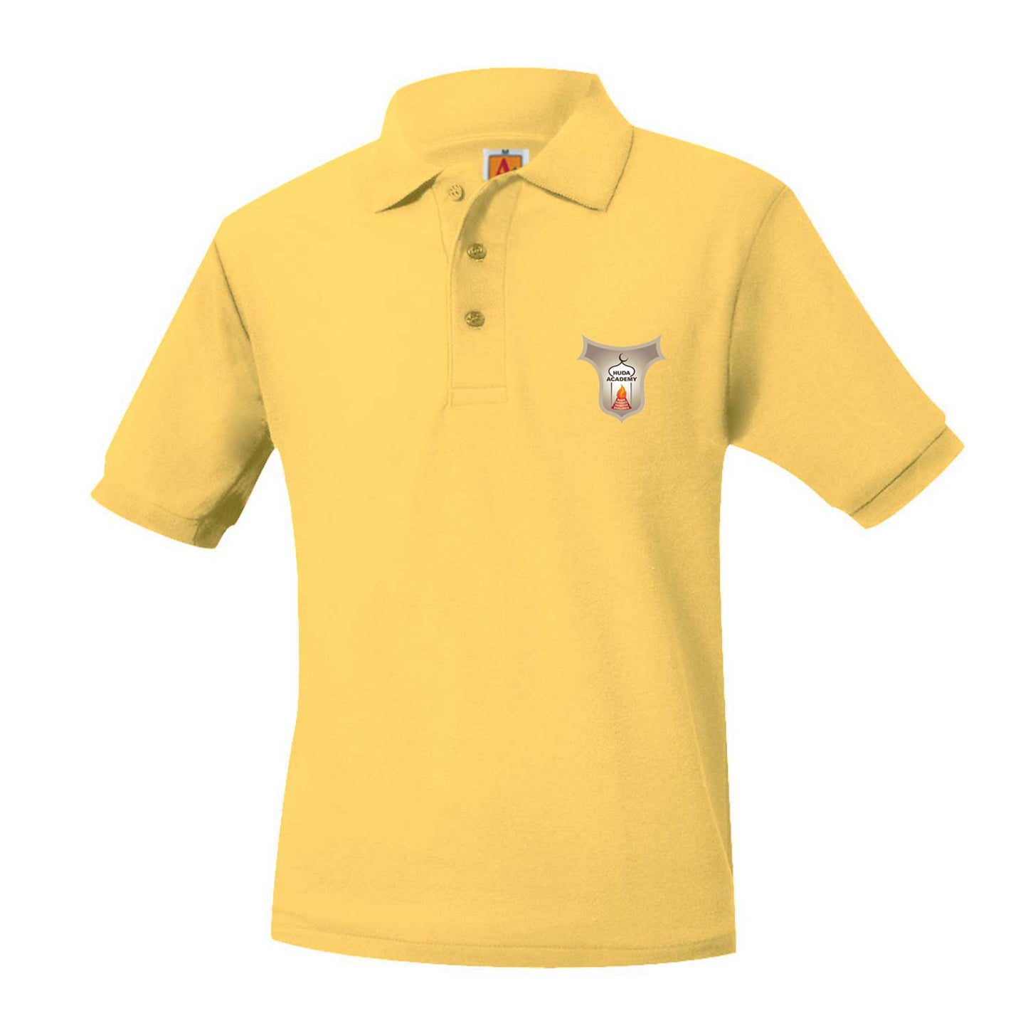 Adult Short Sleeve Pique Polo with Huda Academy Logo