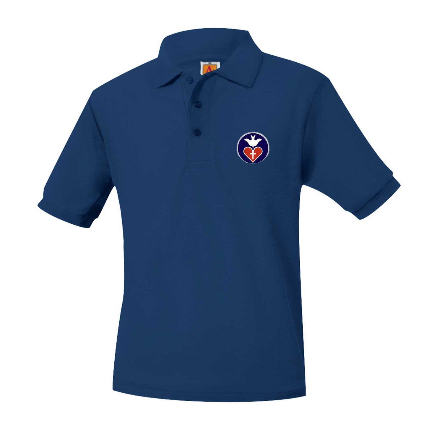 Youth Short Sleeve Pique Polo With St. Vincent De Paul Logo