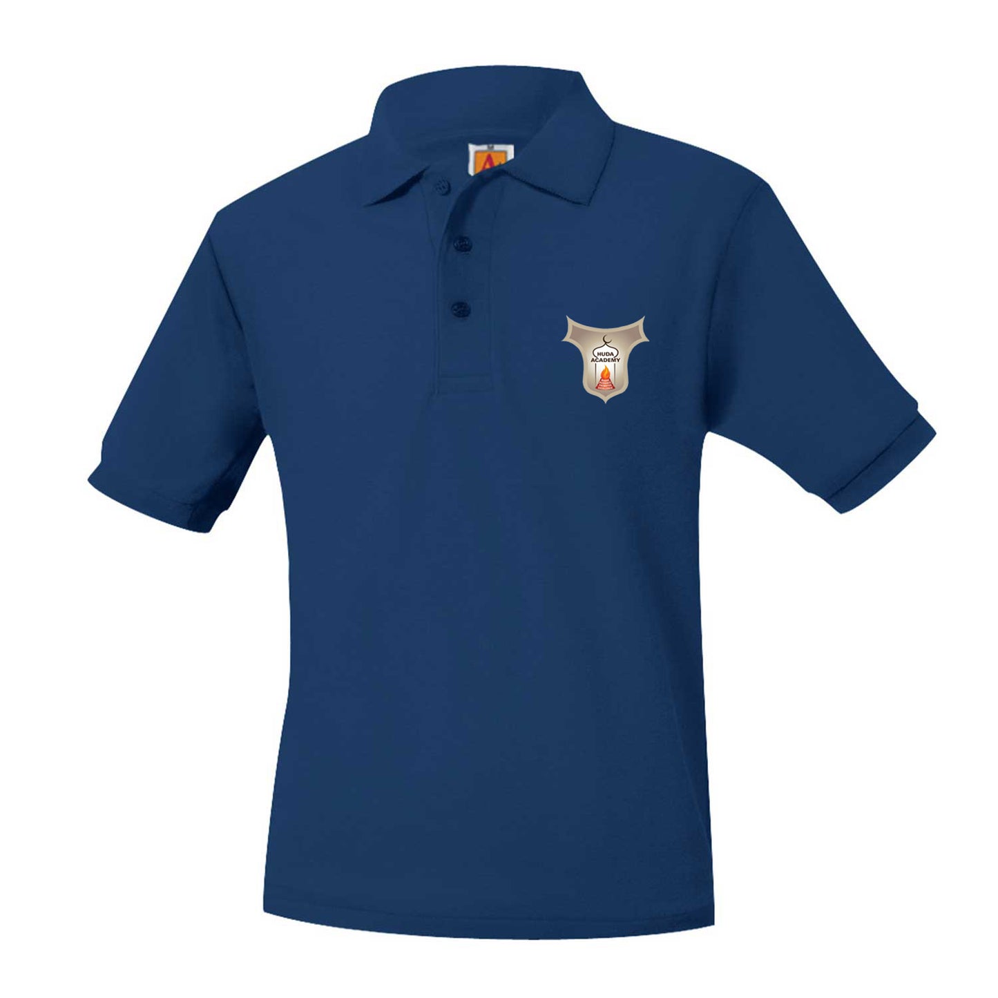 Youth Short Sleeve Pique Polo with Huda Academy Logo