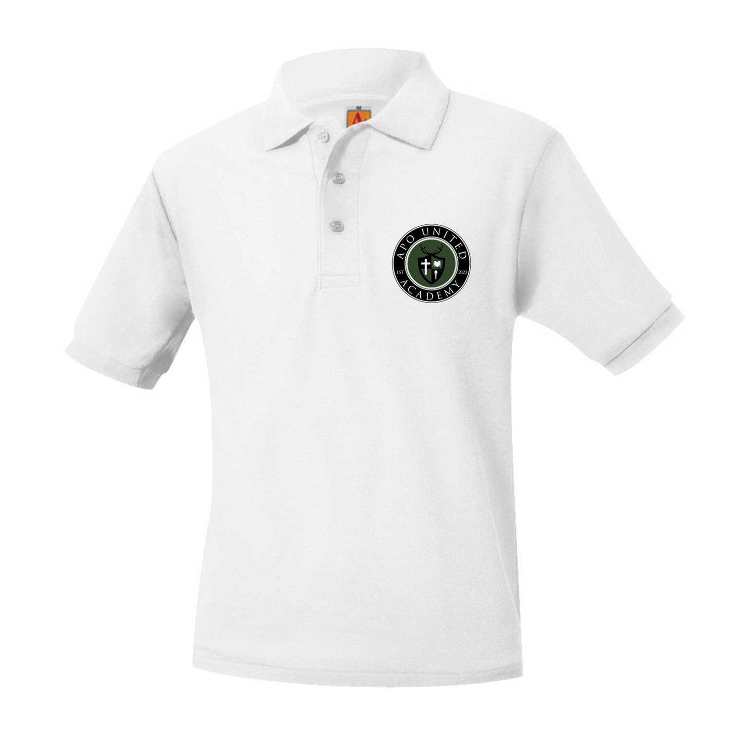 Youth Short Sleeve Pique Polo With APO Logo