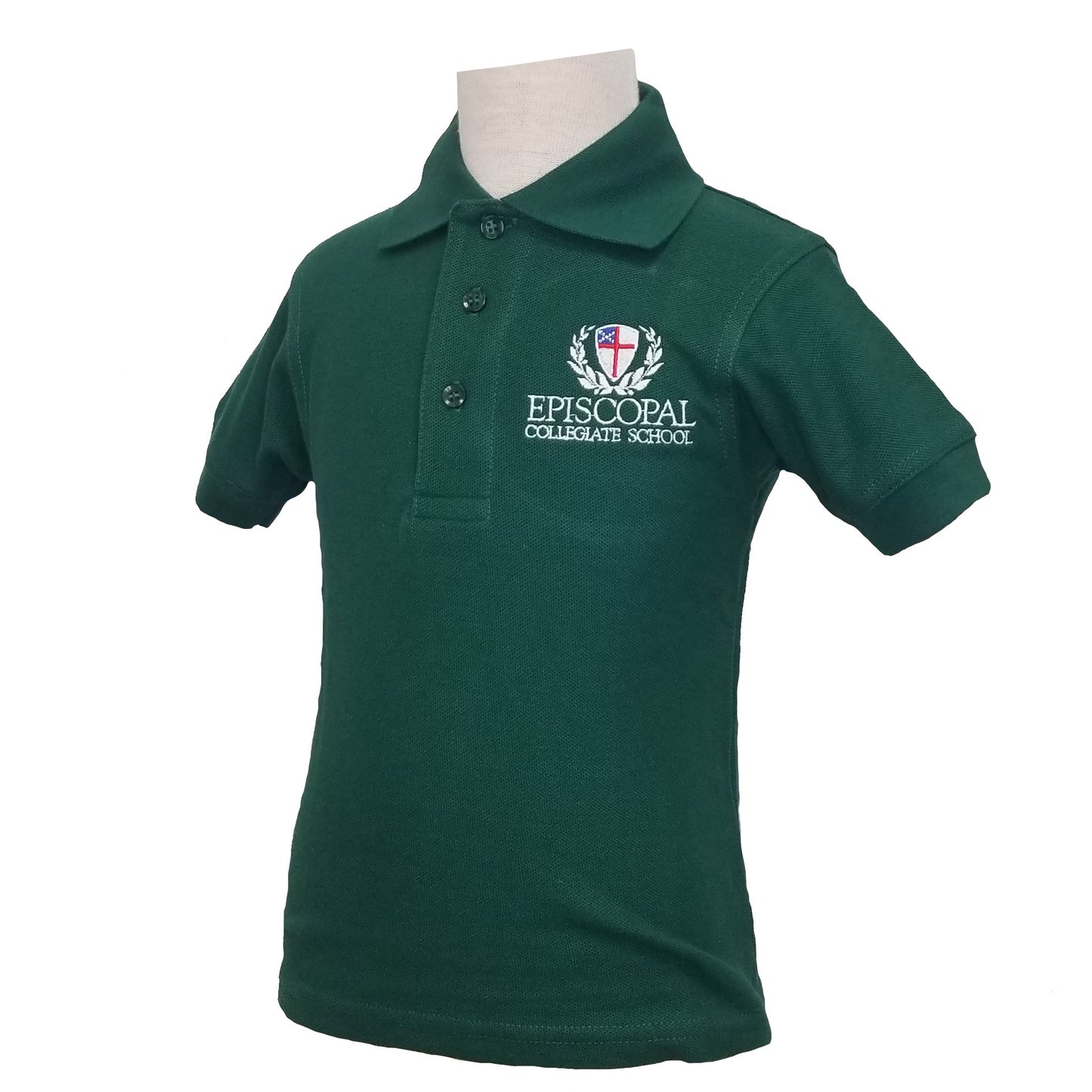 Adult Short Sleeve Polo With Episcopal Collegiate School Logo