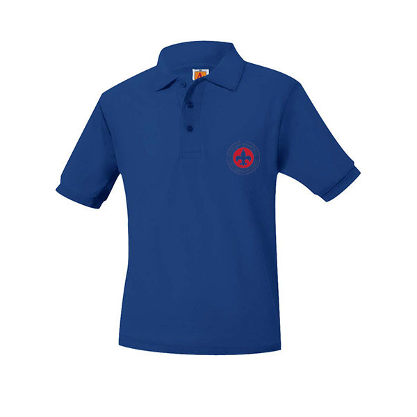 Adult Short Sleeve Pique Polo With Garrett Memorial Logo