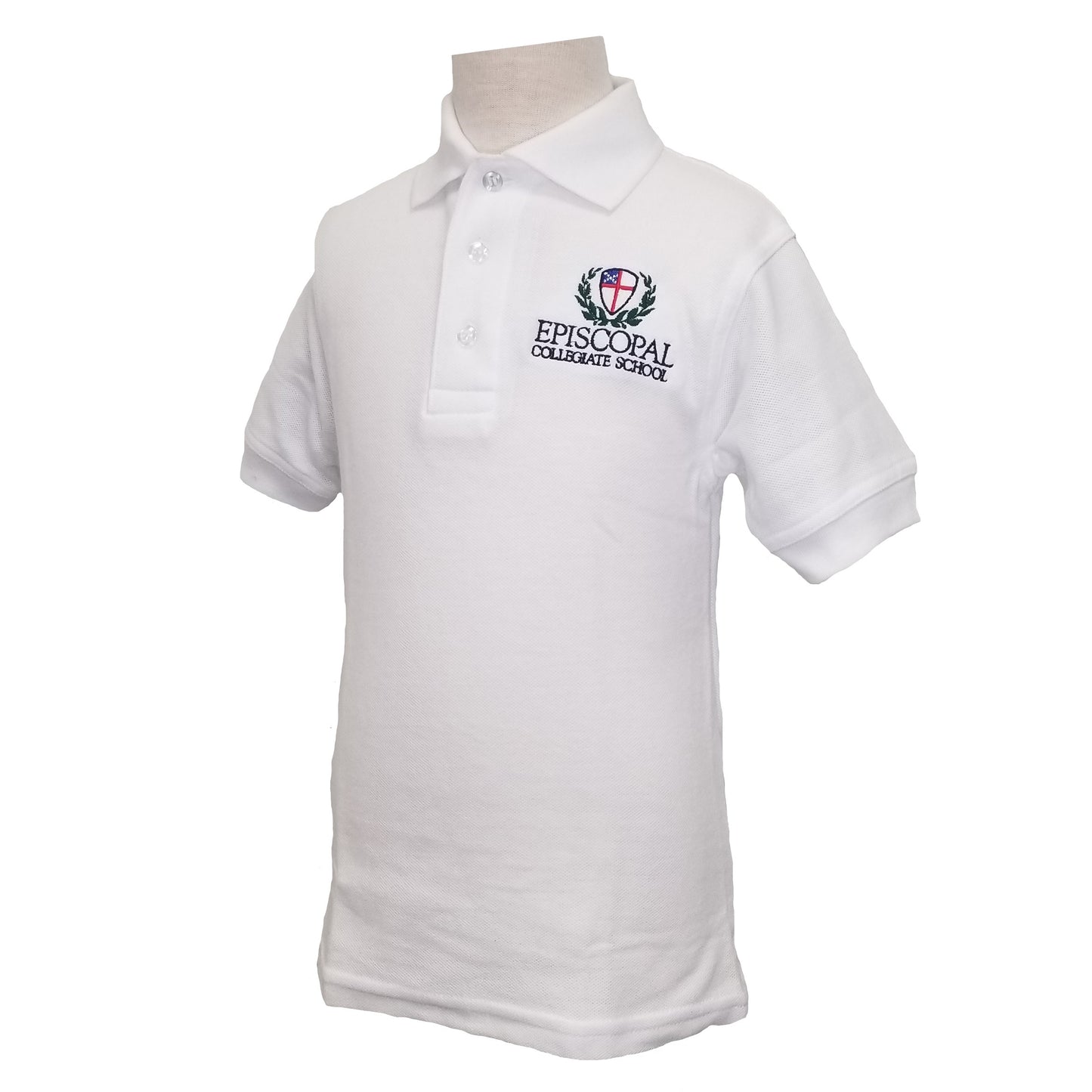 Adult Short Sleeve Polo With Episcopal Collegiate School Logo