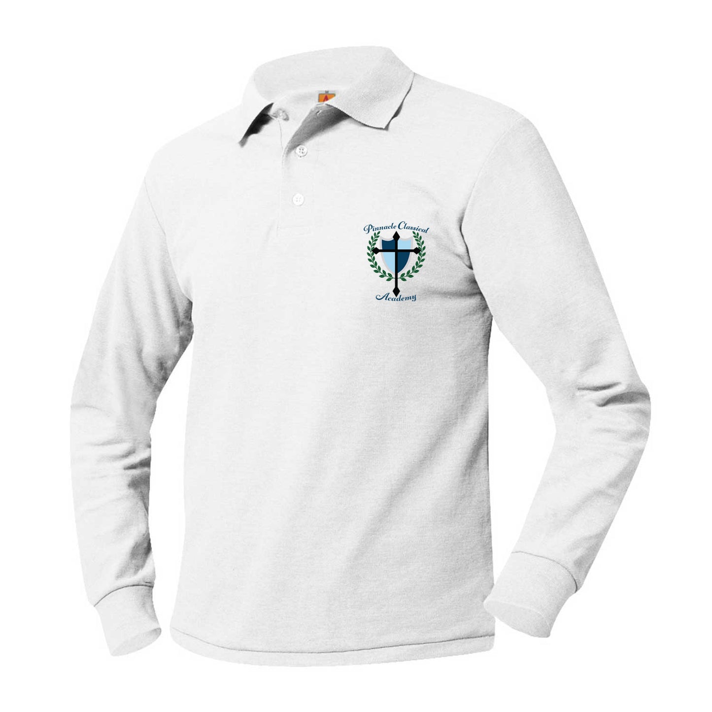 Adult Long Sleeve Pique Polo with PCA Logo