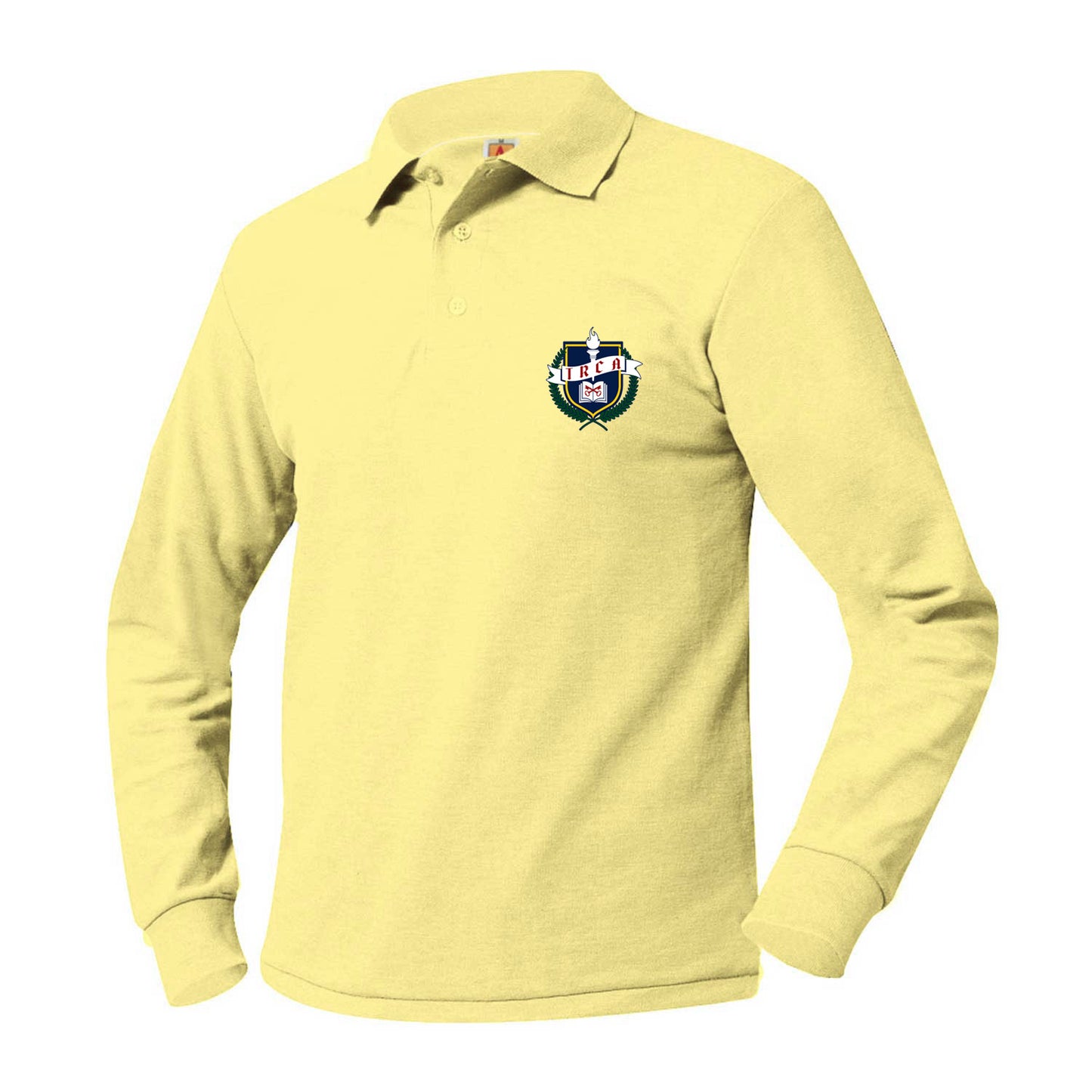 Girls Adult Long Sleeve Polo with Rock Christian Academy Logo