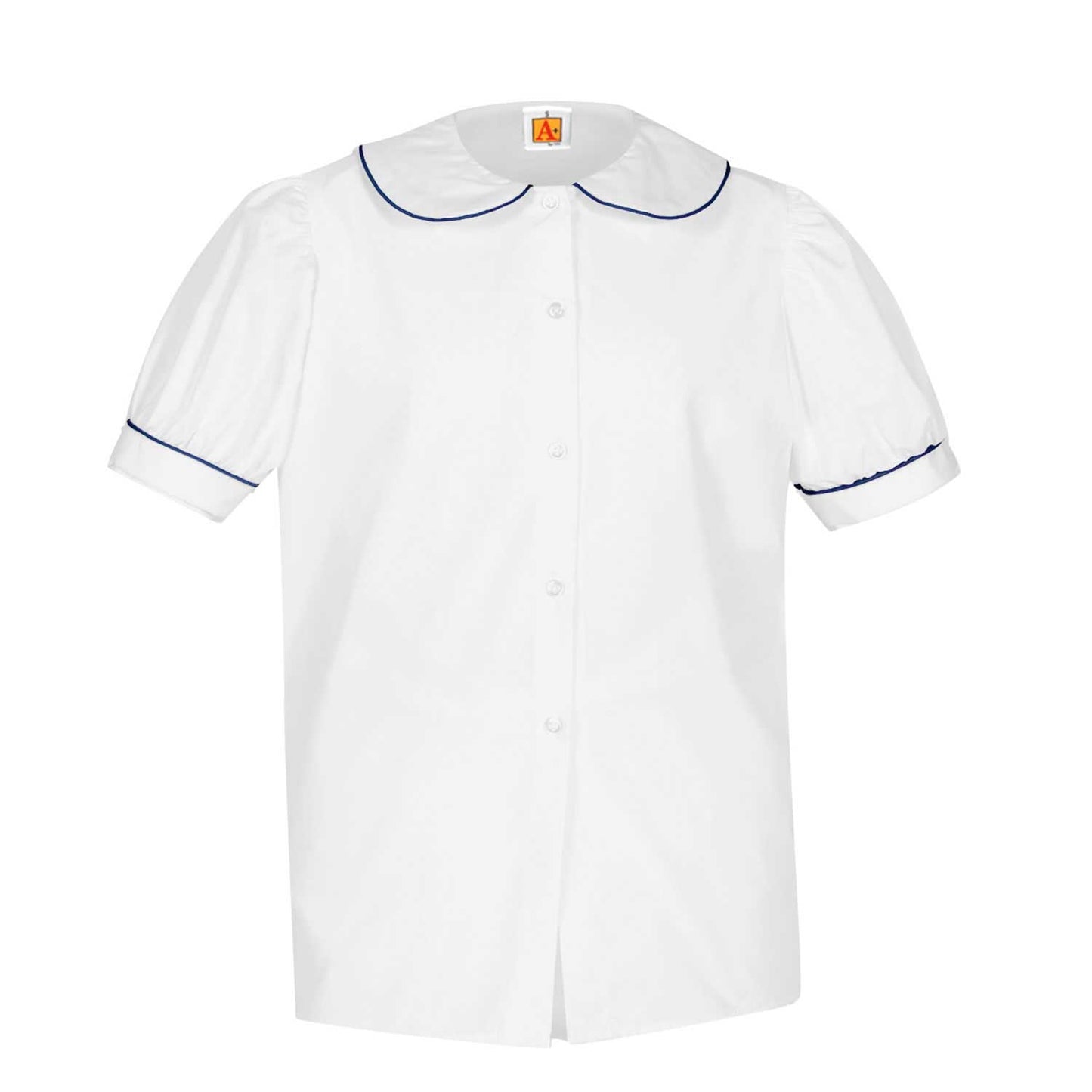 Adult Short Sleeve Piped Peter Pan