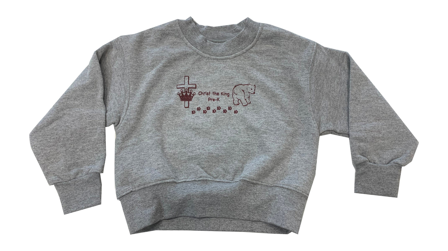 Youth Crewneck Sweatshirt With Christ The King Logo