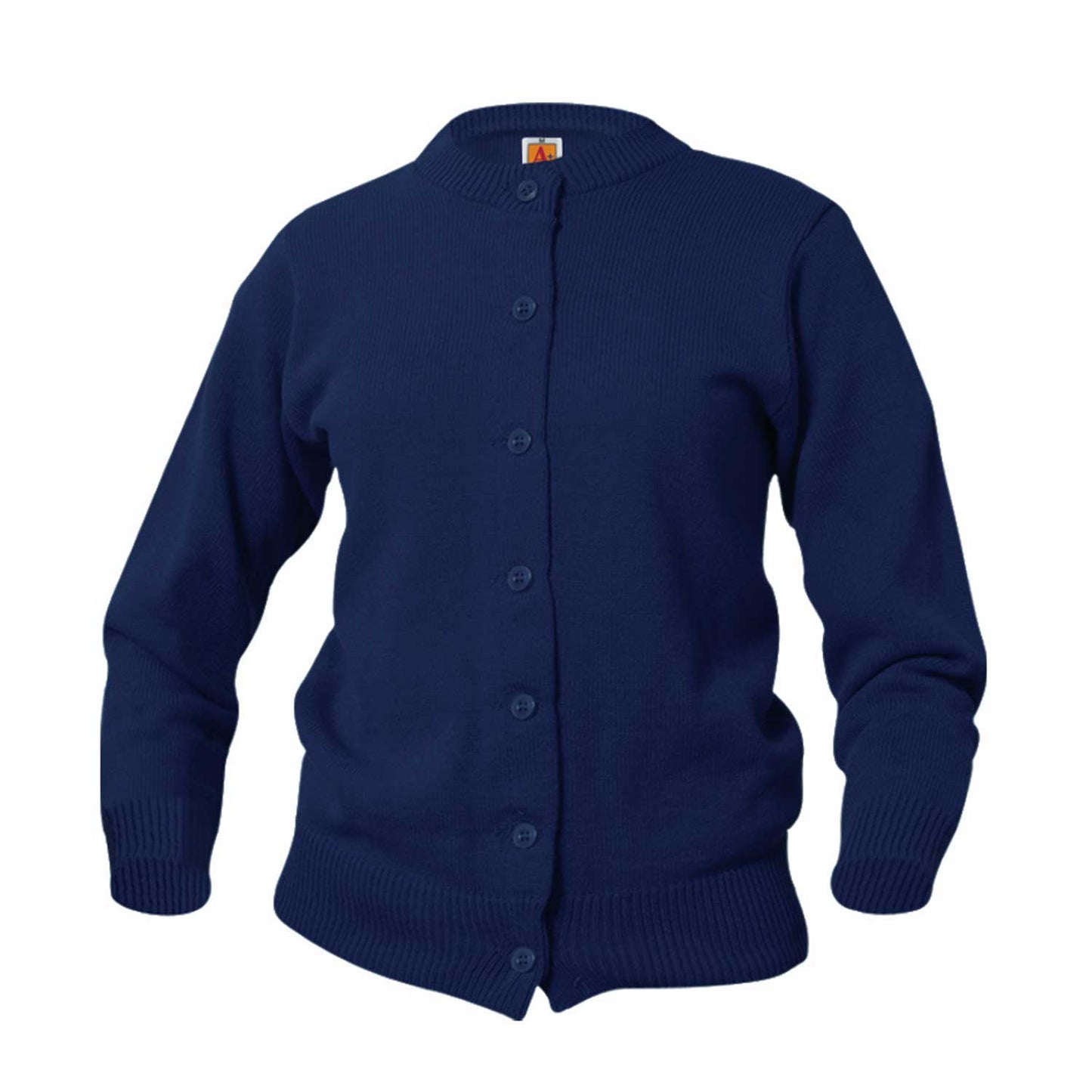 Adult Girls Crewneck Cardigan