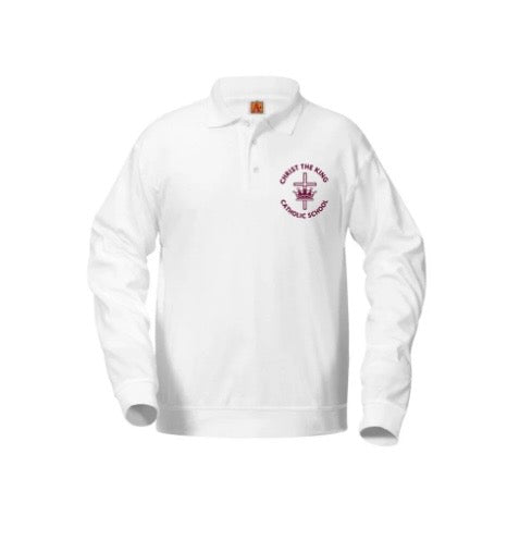 Youth Long Sleeve Smooth Polo With Christ The King School Logo