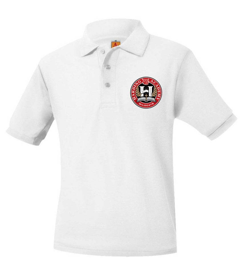 Adult Short Sleeve Polo with Harding Academy Logo