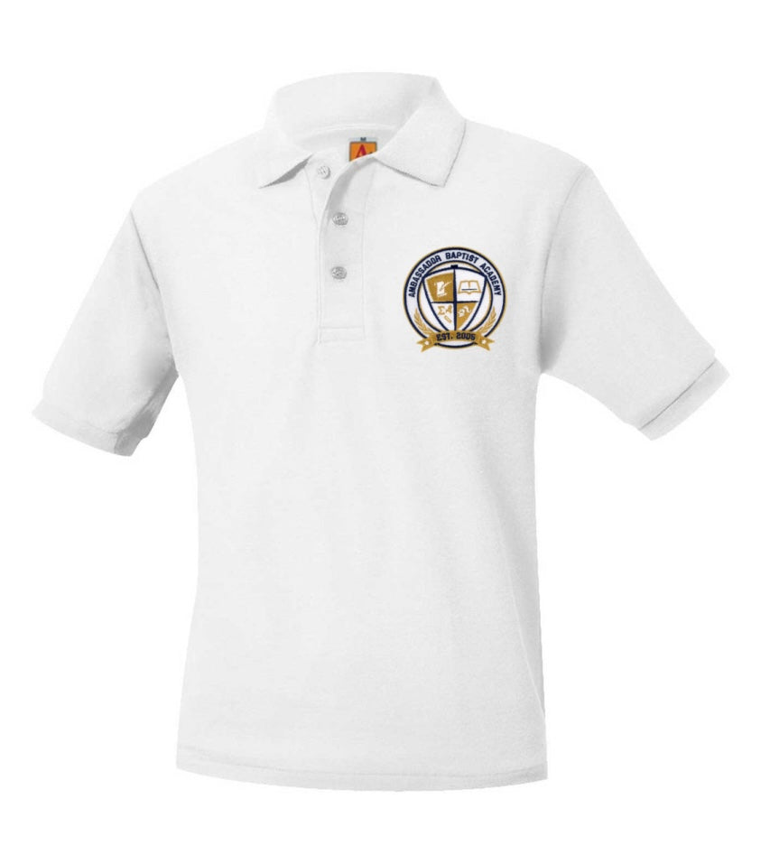 Youth Short Sleeve Polo with Ambassador Baptist Logo