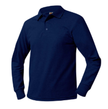 Adult Long Sleeve Polo with Christ Little Rock Logo