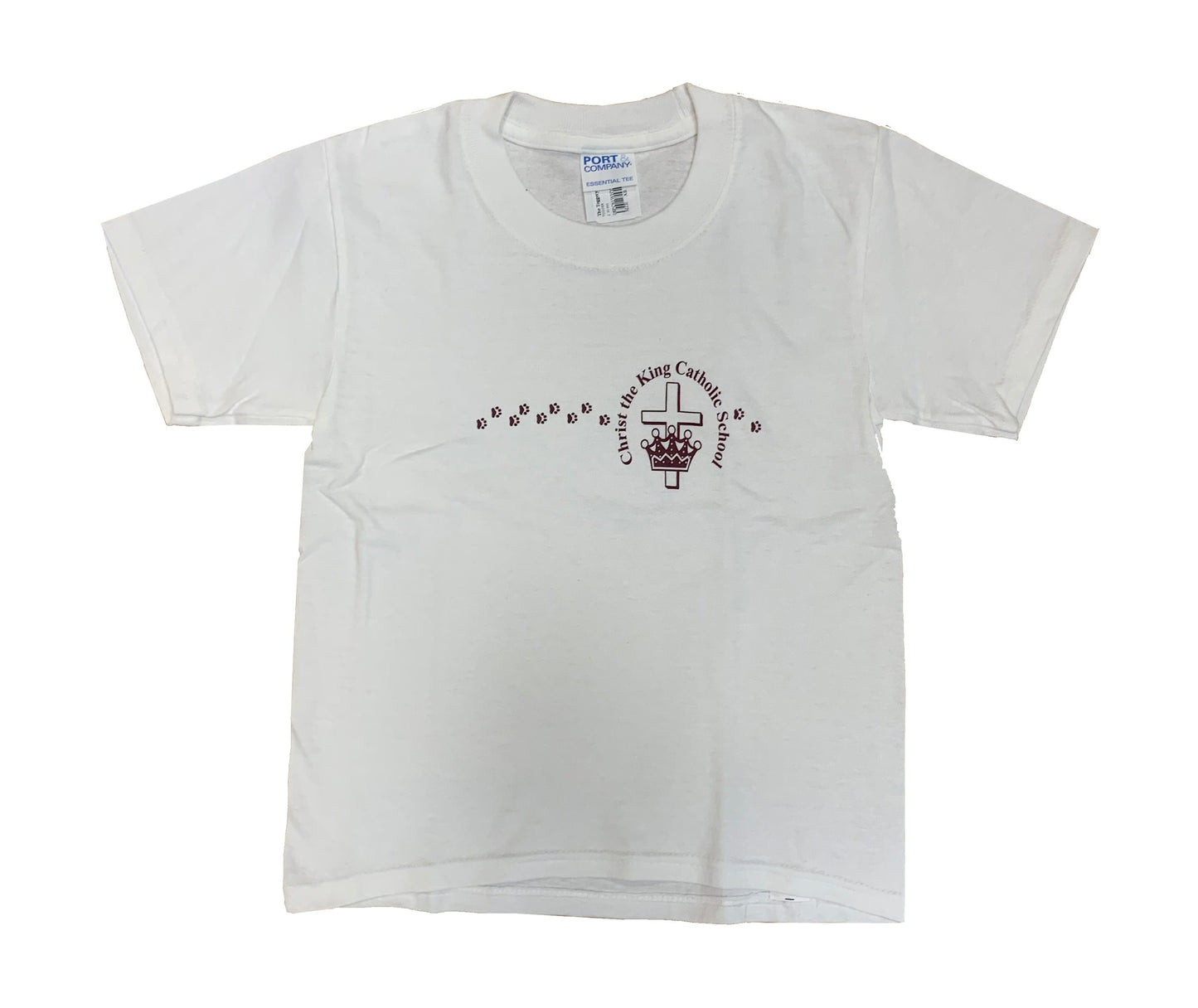 Youth Short Sleeve Tee With Christ The King School Logo