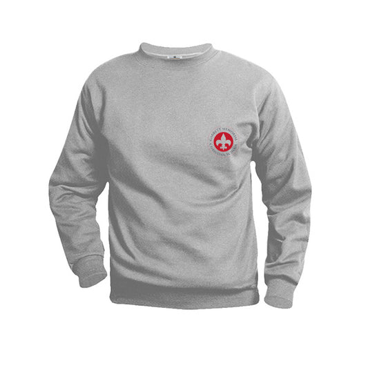 Adult Crewneck Sweatshirt With Garrett Memorial Logo