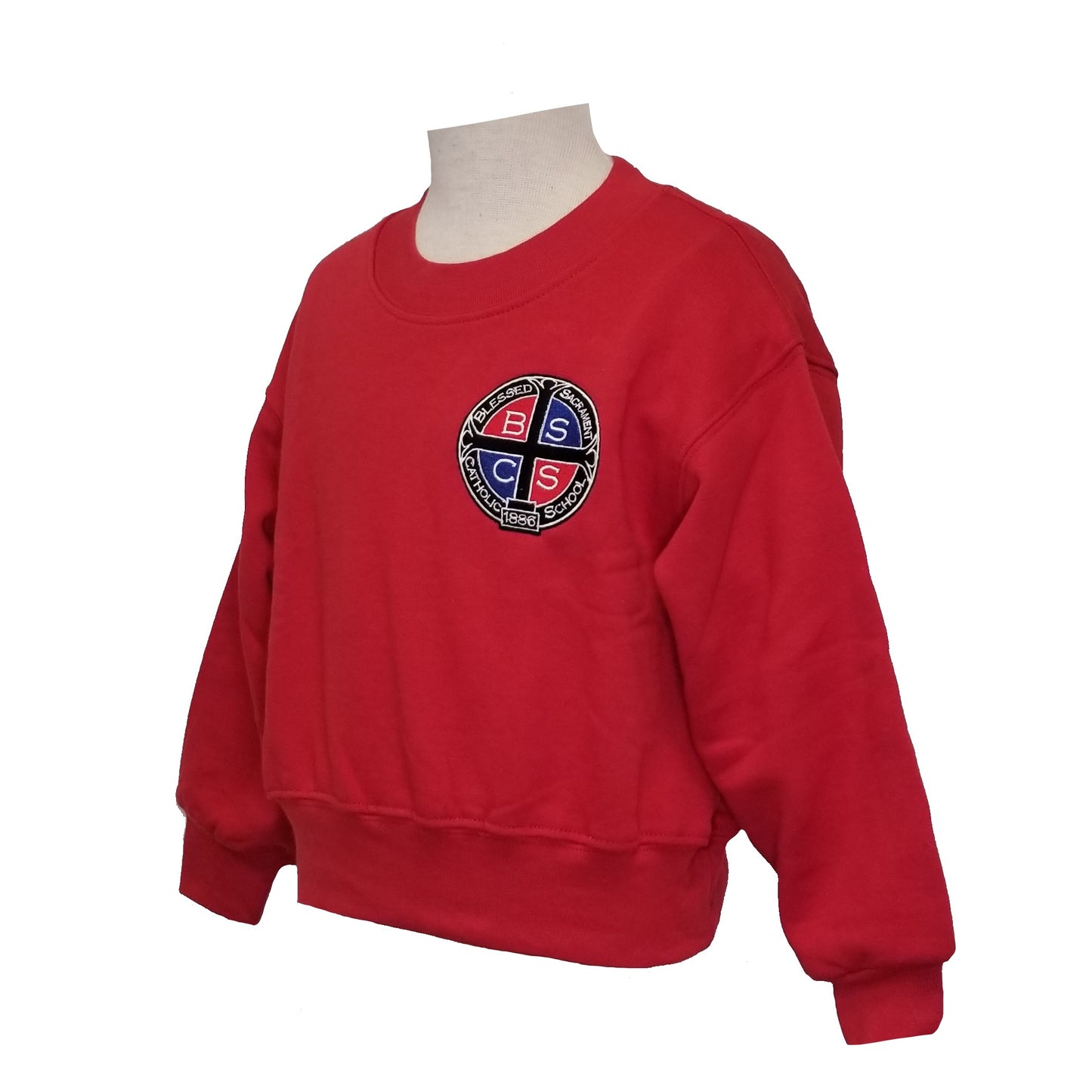 Adult Crewneck Sweatshirt With Blessed Sacrament Logo
