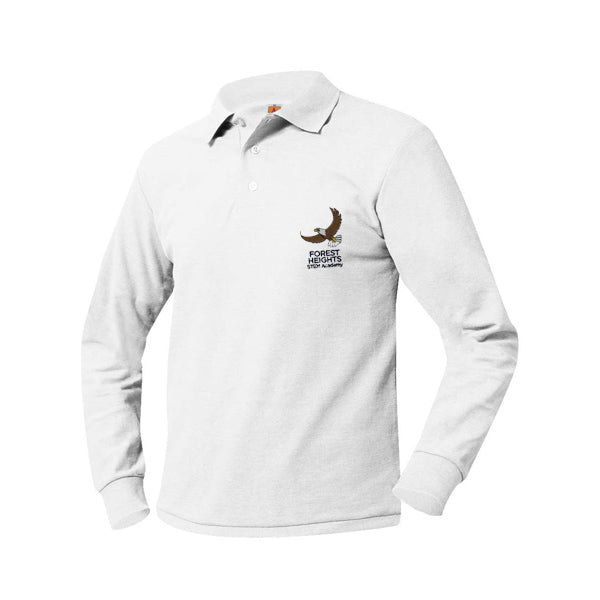 Adult Long Sleeve Polo With Forest Heights Logo