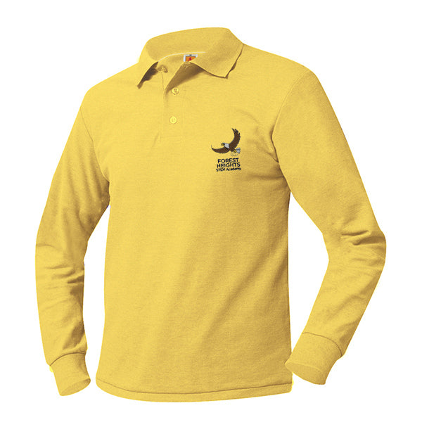 Adult Long Sleeve Polo With Forest Heights Logo