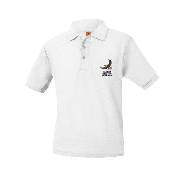 Youth Short Sleeve Polo With Forest Heights Logo