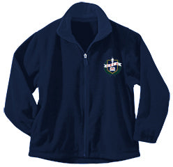 Adult Full Zip Fleece with Rock Christian Academy Logo