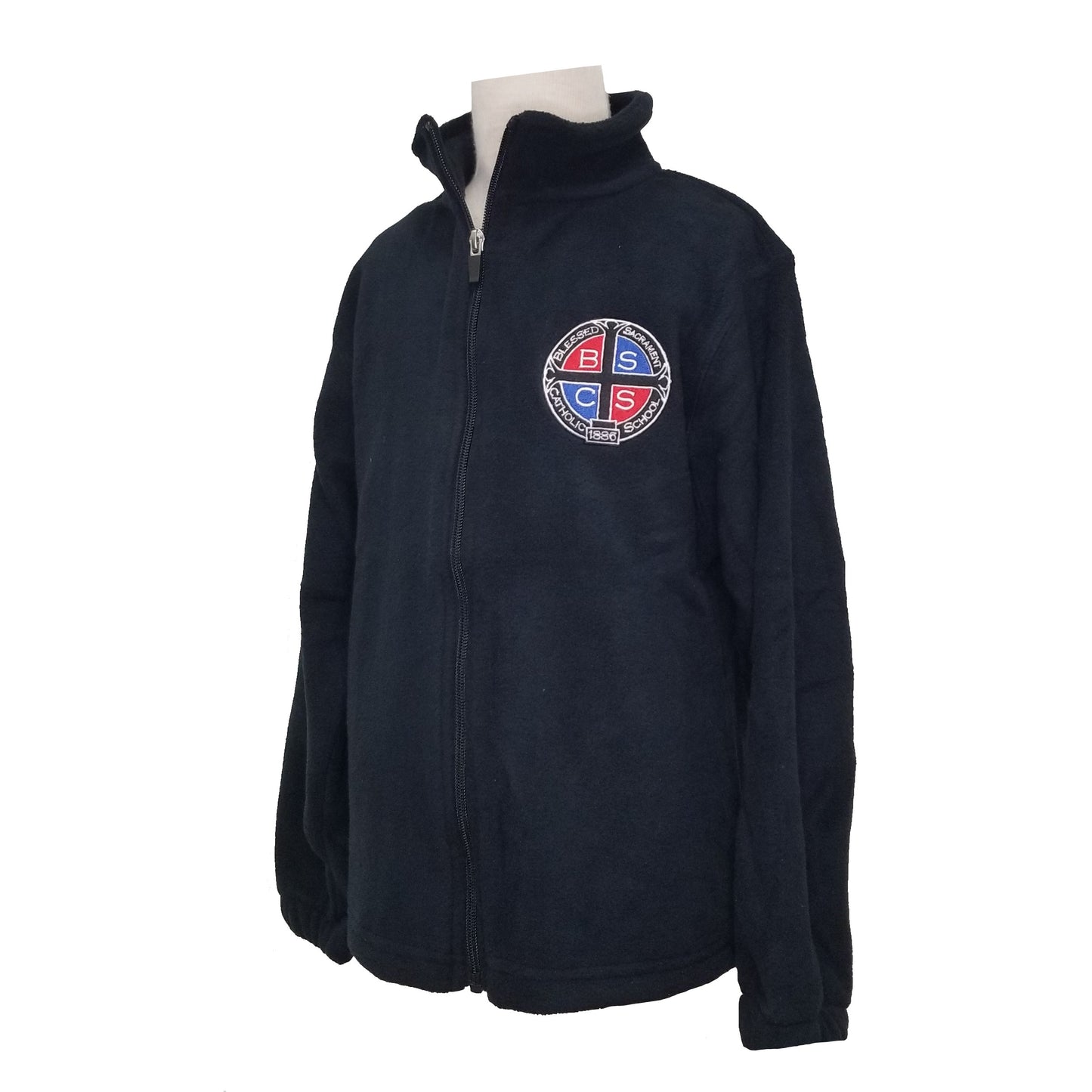 Full Zip Adult Fleece With Blessed Sacrament Logo