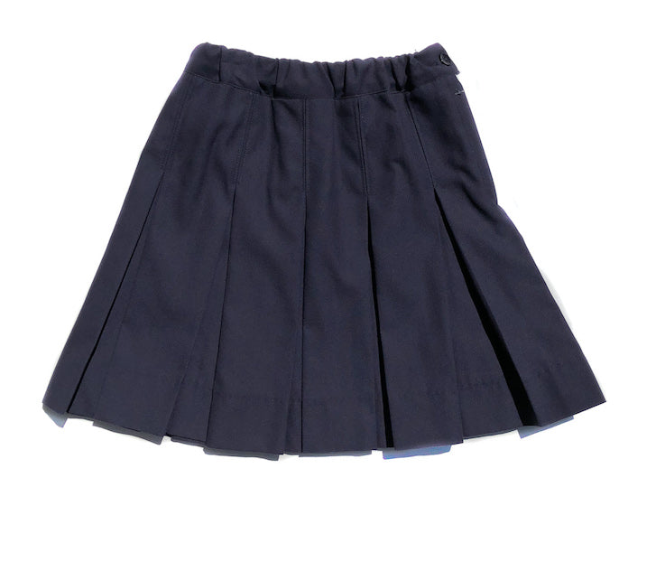 All Around Pleat Skirt Navy and Khaki