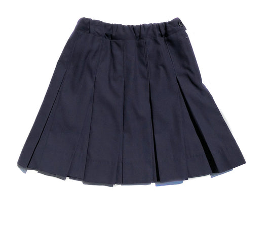 All Around Pleat Skirt Navy and Khaki