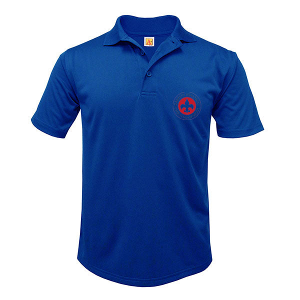 Adult Short Sleeve Performance Polo With Garrett Memorial Logo