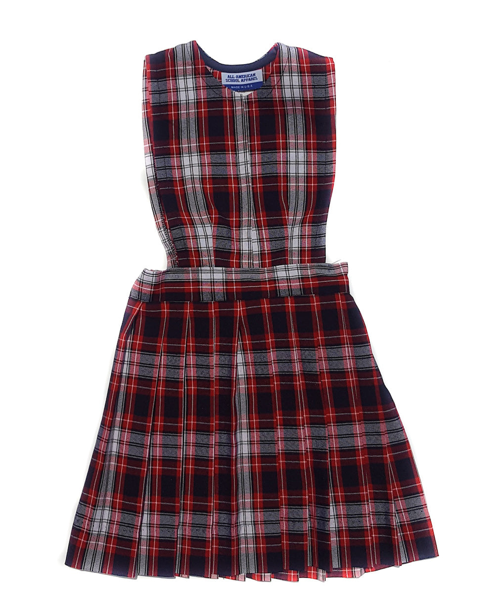 Split Front Plaid Jumper