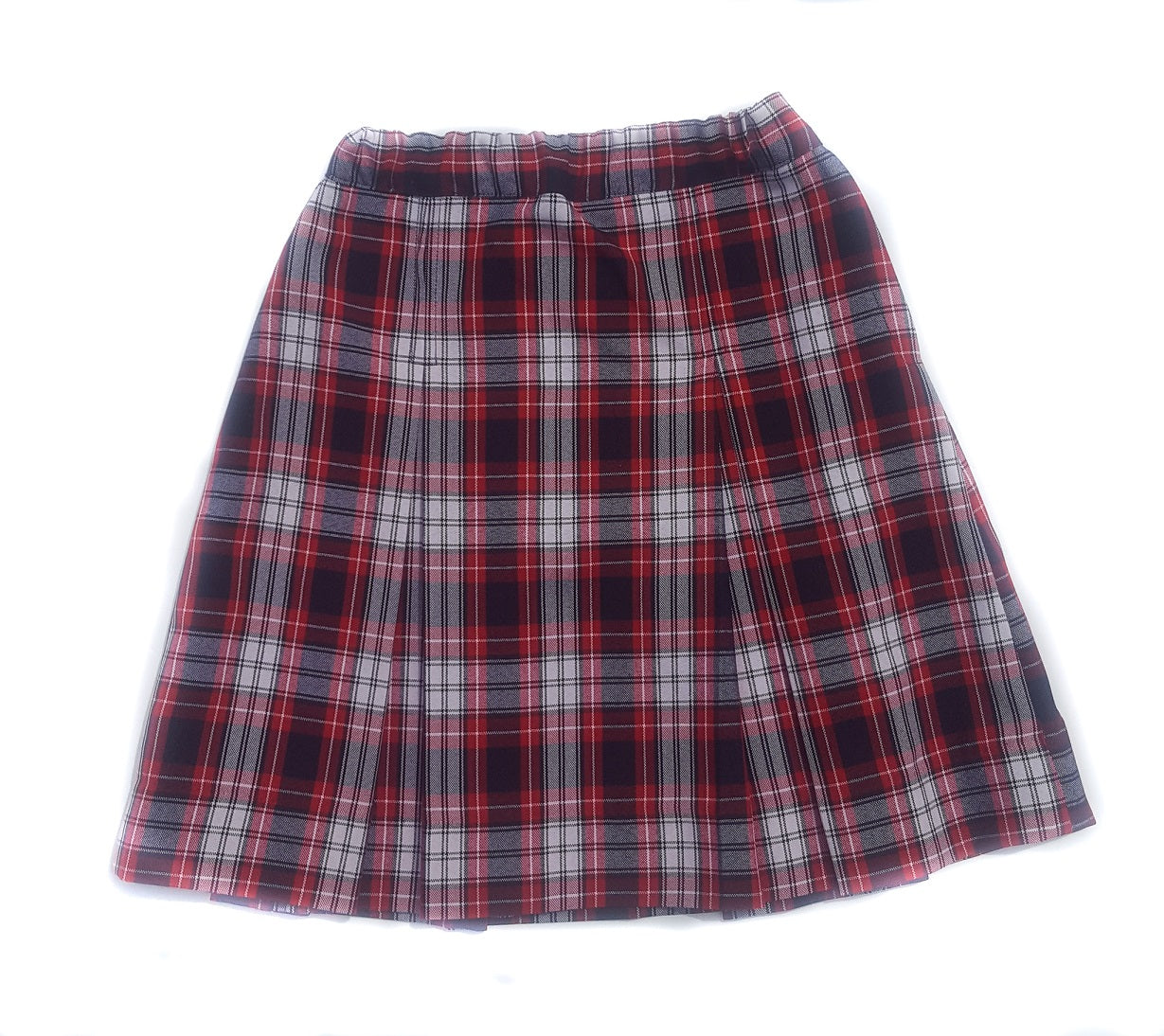 Box Pleat Plaid Skirt