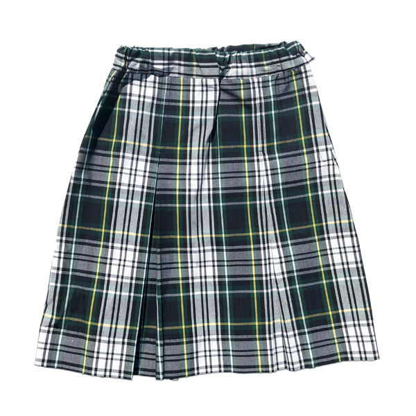 Box Pleat Plaid Skirt