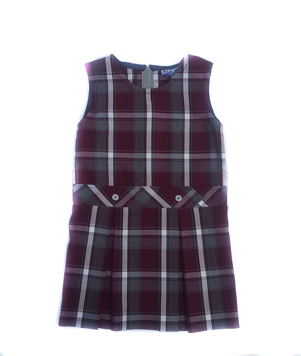 Drop Waist Plaid Jumper