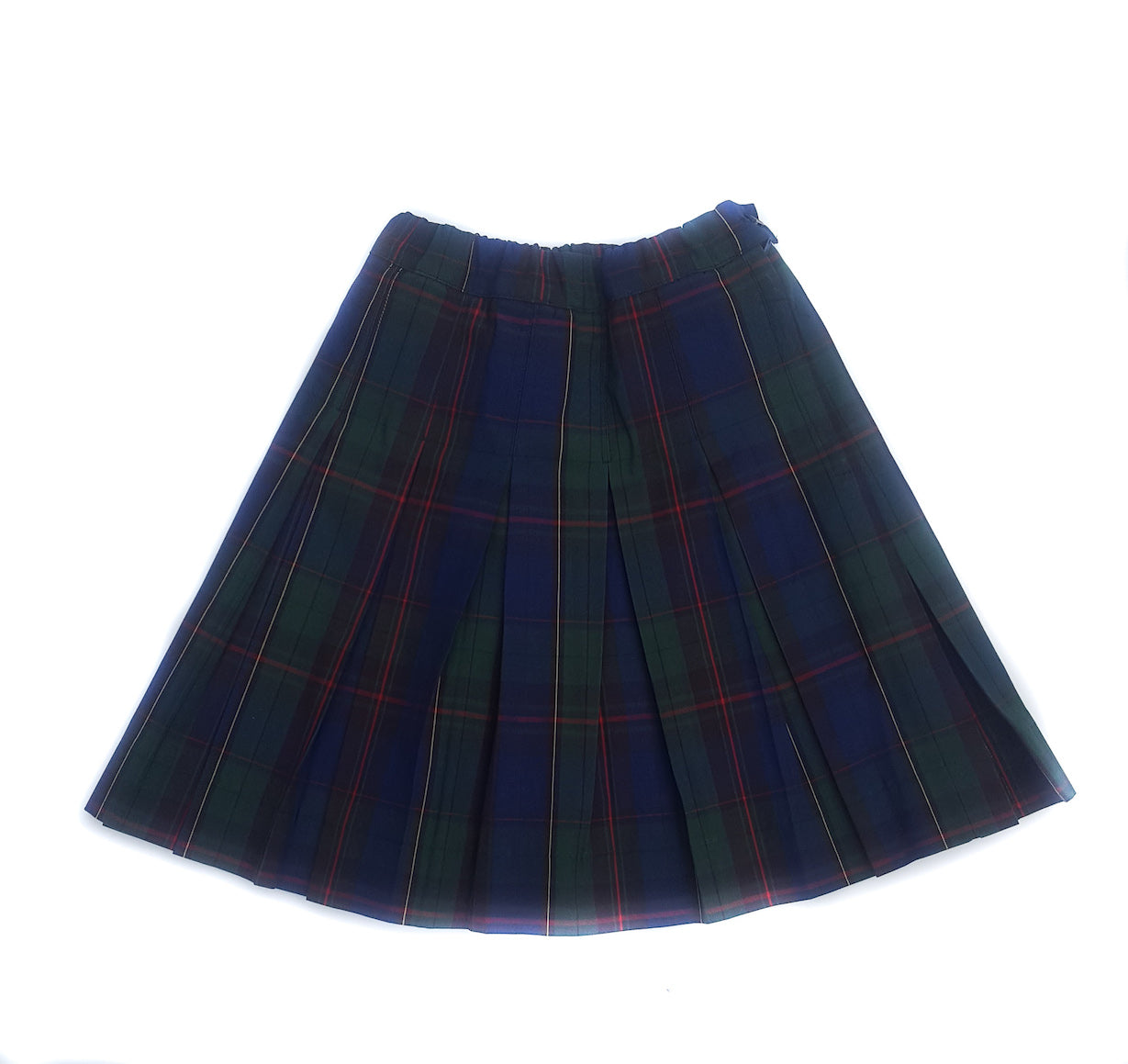 Box Pleat Plaid Skirt