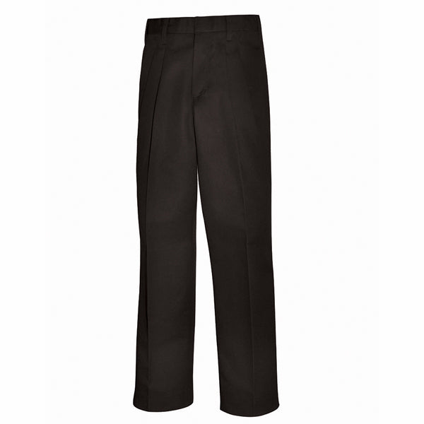 Boys Husky Flat Front Pant - Black and Khaki