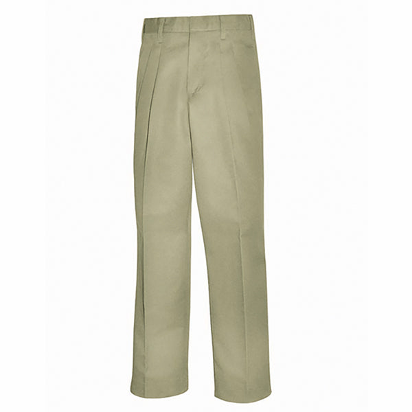 Boys Husky Flat Front Pant - Black and Khaki