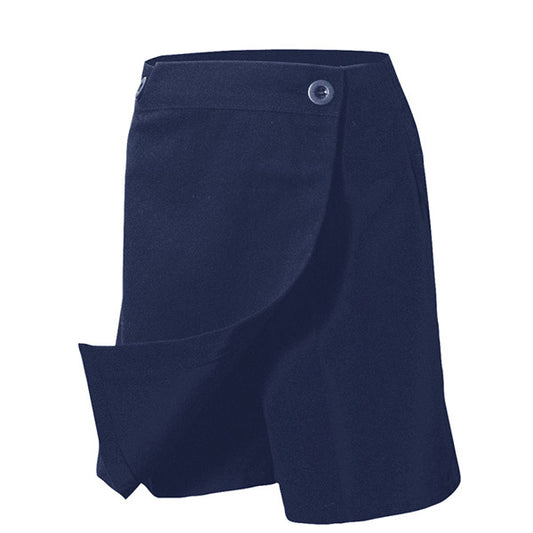 Button Front Navy Skort