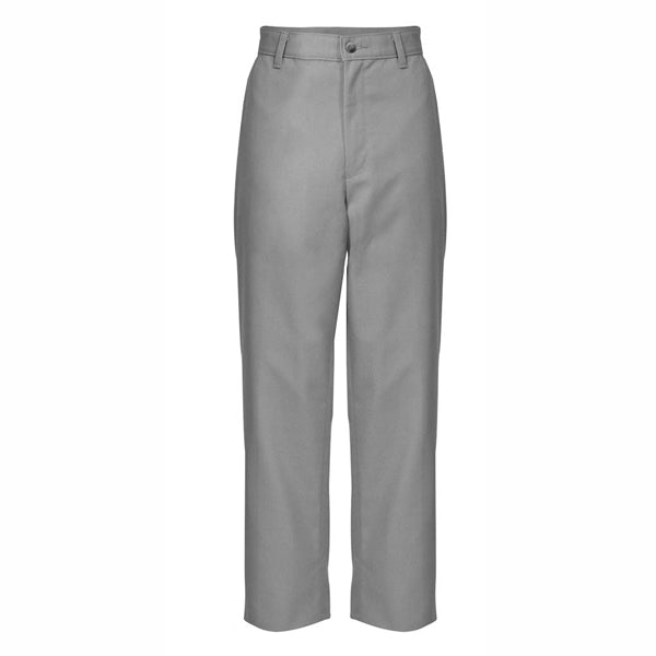 Boys Flat Front Husky Pant Grey