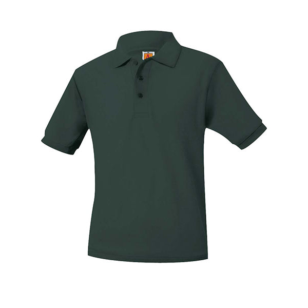 Adult Short Sleeve Pique Polo With Johnson's Montessori School Logo