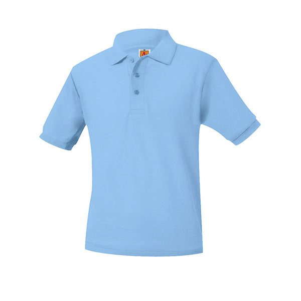 Adult Short Sleeve Pique Polo With Johnson's Montessori School Logo