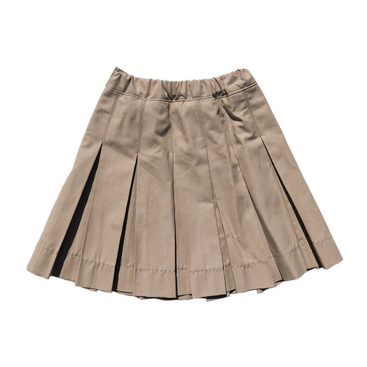 All Around Pleat Skirt Navy and Khaki