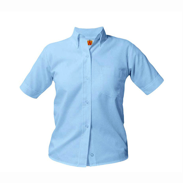 Ladies Short Sleeve Oxford