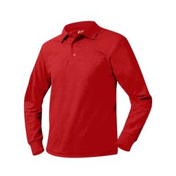 Youth Long Sleeve Pique Polo With Lighthouse Christian Academy Logo